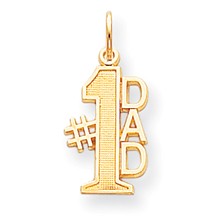 10k Yellow Gold #1 DAD Charm hide-image