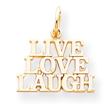 10k Yellow Gold Live Love Laugh Charm hide-image