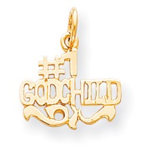 10k Yellow Gold #1 Godchild Charm hide-image