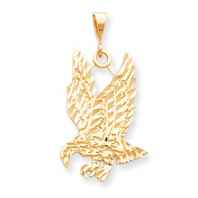 10k Yellow Gold Solid Diamond-cut Eagle Charm hide-image
