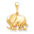 10k Yellow Gold ELEPHANT Charm hide-image