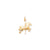 Solid Satin Carousel Horse Charm in 10k Yellow Gold