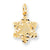 10k Yellow Gold Solid Satin Snowflake Charm hide-image