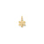 Solid Satin Snowflake Charm in 10k Yellow Gold