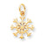 10k Yellow Gold Solid Polished Snowflake Charm hide-image