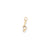 Medium Solid Treble Clef Charm in 10k Yellow Gold