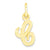 10k Yellow Gold Initial C Charm hide-image
