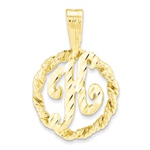 10k Yellow Gold Initial H Charm hide-image