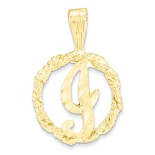 10k Yellow Gold Initial I Charm hide-image