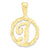 10k Yellow Gold Initial T Charm hide-image