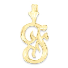 10k Yellow Gold Initial F Charm hide-image