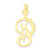 Initial P Charm in 10k Yellow Gold