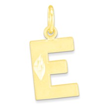 10k Yellow Gold Initial E Charm hide-image
