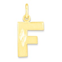 10k Yellow Gold Initial F Charm hide-image