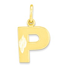 10k Yellow Gold Initial P Charm hide-image