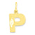 Initial P Charm in 10k Yellow Gold