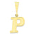 10k Yellow Gold Initial P Charm hide-image