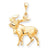 10k Yellow Gold Moose Charm hide-image