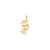 HOCKEY PLAYER Charm in 10k Yellow Gold