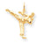 10k Yellow Gold Solid Karate Person Charm hide-image