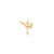Solid Karate Person Charm in 10k Yellow Gold