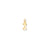 Solid 3-Dimensional Skateboard Charm in 10k Yellow Gold