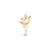 Solid Diamond-cut Figure Skater Charm in 10k Yellow Gold