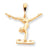 10k Yellow Gold Solid Gymnast Charm hide-image