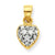 10k Yellow Gold CZ Cluster Heart Charm hide-image