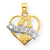 10k Yellow Gold & Rhodium #1 Wife Heart Charm hide-image