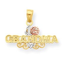 10k Gold Two-tone #1 Grandma Charm hide-image