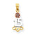 10k Gold Two-tone Sweet 15 Charm hide-image