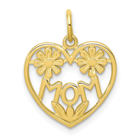 MOM Charm in 10k Yellow Gold