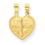 10k Yellow Gold Best Friends Break-apart Heart Charm hide-image