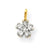 10k Yellow Gold Small CZ Flower Charm hide-image