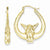 10k Yellow Gold Angel Hoop Earrings