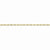 10K Yellow Gold Diamond-Cut Extra-Lite Rope Chain Anklet