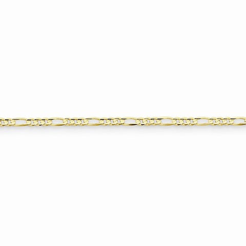 10K Yellow Gold Figaro Chain Bracelet