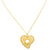 10K Yellow Gold Fancy Open Heart Center Circle Pendant Gold Filled R Pendant, 18 inch