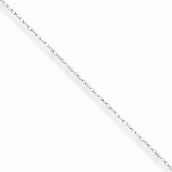 10K White Gold Carded Cable Rope Chain
