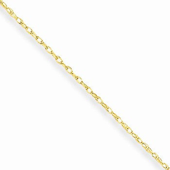 10K Yellow Gold Carded Cable Rope Chain