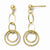 10k Yellow Gold Post Dangle Earrings