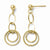 10k Yellow Gold Post Dangle Earrings
