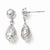 10k White Gold Diamond-cut Post Dangle Earrings