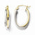 10k Two-Tone Polished Hinged Hoop Earrings