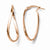 10k Yellow Gold & Rose Gold-plated Polished Hinged Hoop Earrings