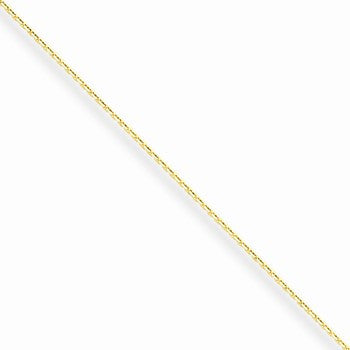 10K Yellow Gold Solid Diamond-Cut Cable Chain