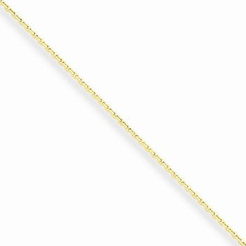 10K Yellow Gold Diamond-Cut Cable Chain