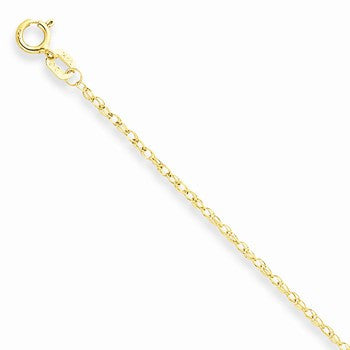14K Yellow Gold Carded Cable Rope Chain