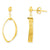 10k Yellow Gold Scallop Link Earrings